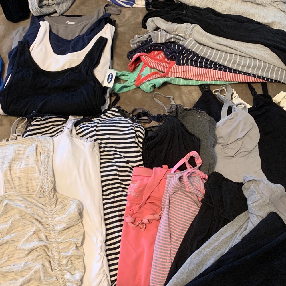 Lot of maternity tanks and shirts